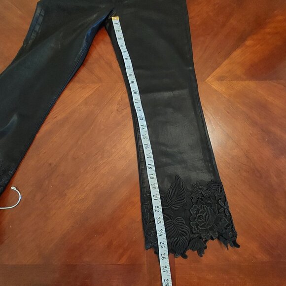 J Brand Selena Mid Rise Crop with Coated Black Lace Jeans - Picture 13 of 16